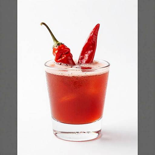 Vibrant Red Chili Cocktail Photo