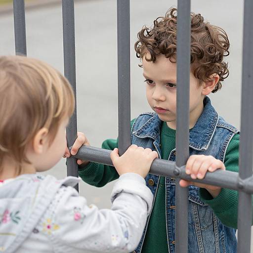 Serious Interaction Between Young Boys