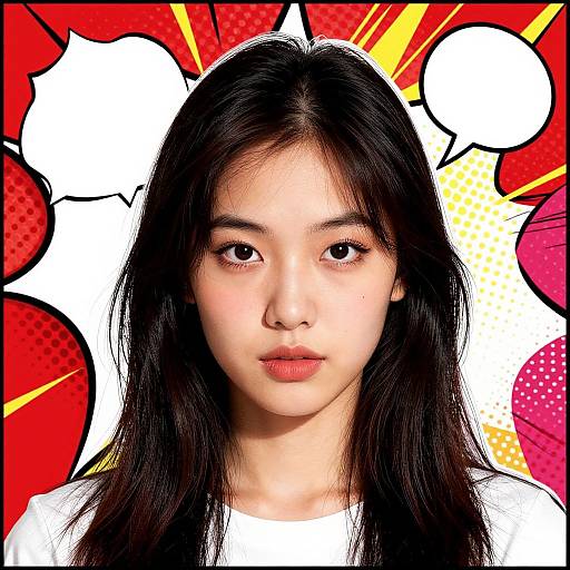 Vivid Comic Book Style Portrait