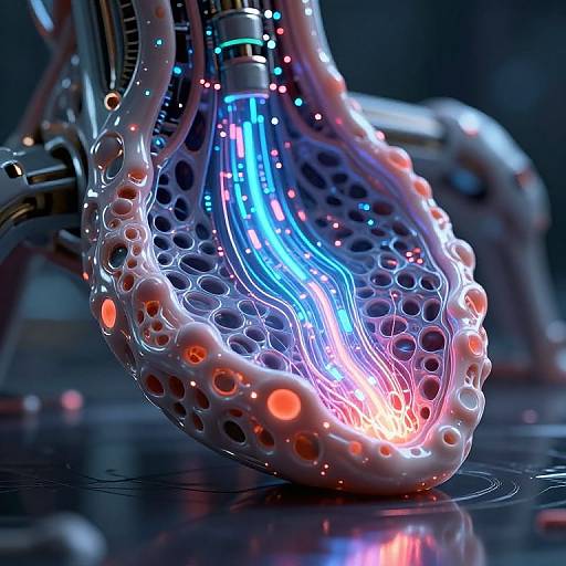 Surreal Biomechanical AI Armpit Fusion