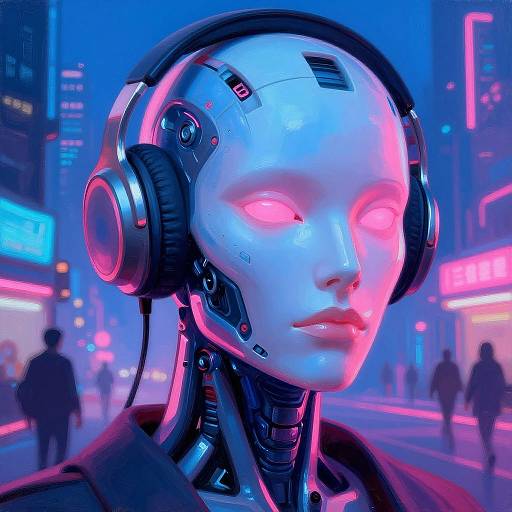 Futuristic Android with Cyberpunk Vibes