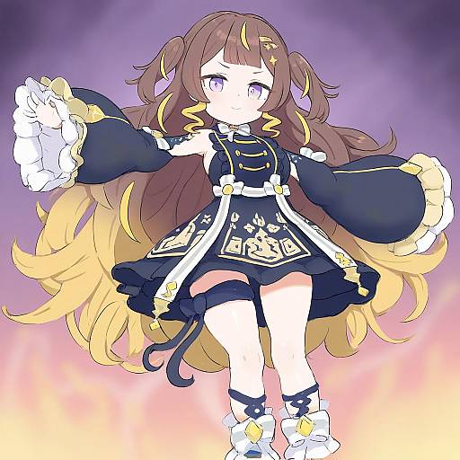 Illustration of Anya melfissa, hololive in the style of Randou