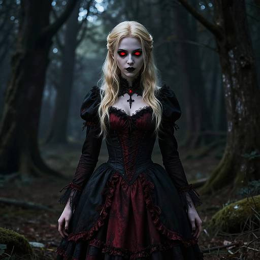 Realistic Blonde Anime Vampire Girl