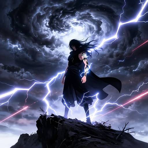 Anime Lightning Powers on Cliff Edge