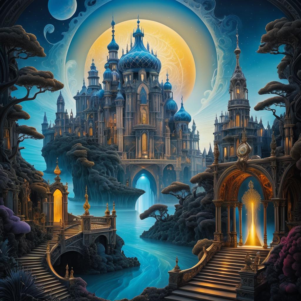 Intricate Gothic Dreamscape Art Style