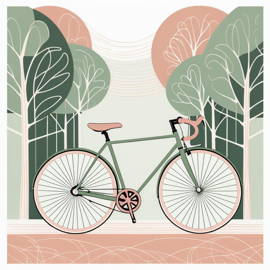 Elegant Minimalist Bicycle Illustration