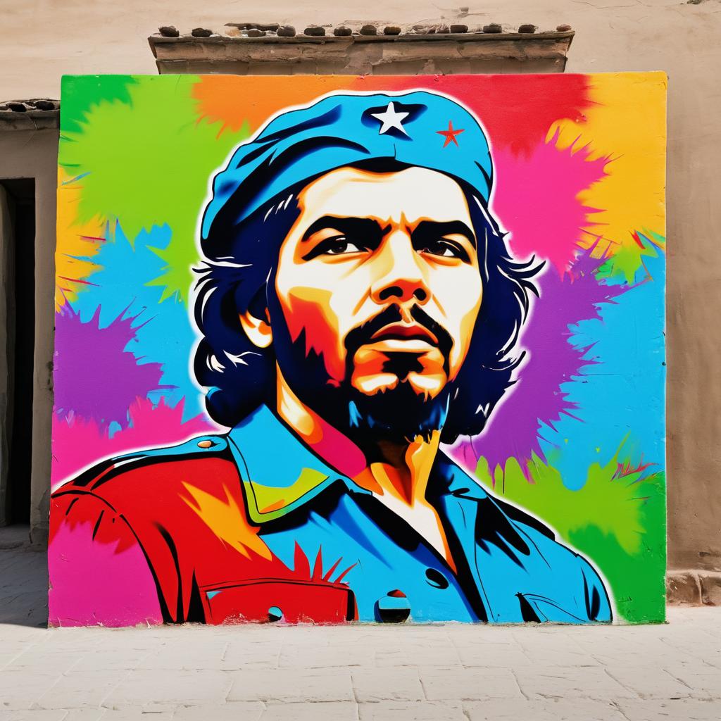 Vibrant Graffiti Art of Che Guevara