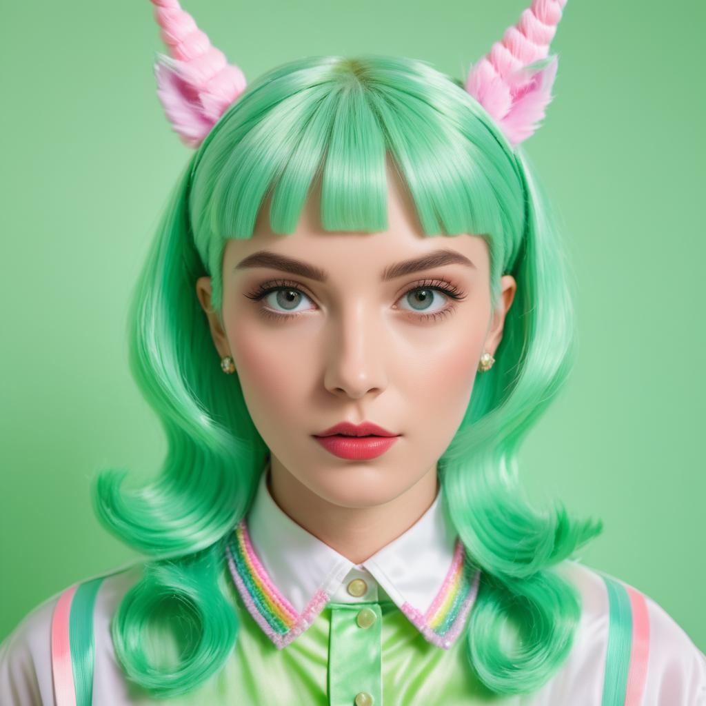 Whimsical Unicorn Fashion Portrait Photography