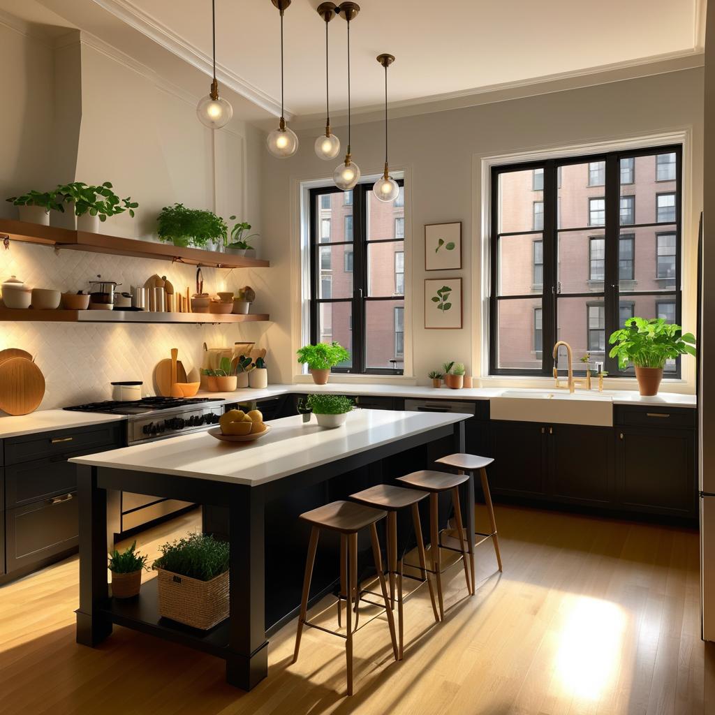 Serene Cozy Kitchen in Historic New York