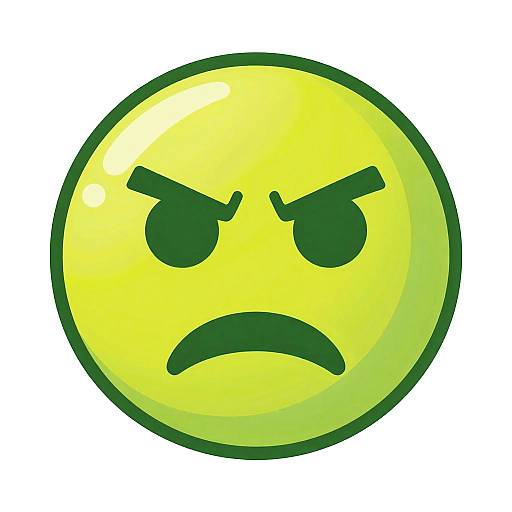 Modern Flat Disgusted Face Cartoon