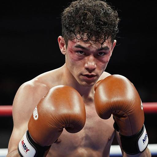 Focused Boxer in the Ring