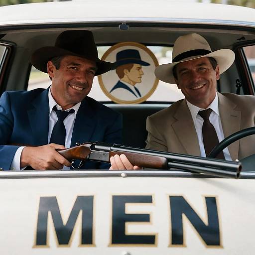 Men in a Car: A Unique Portrait