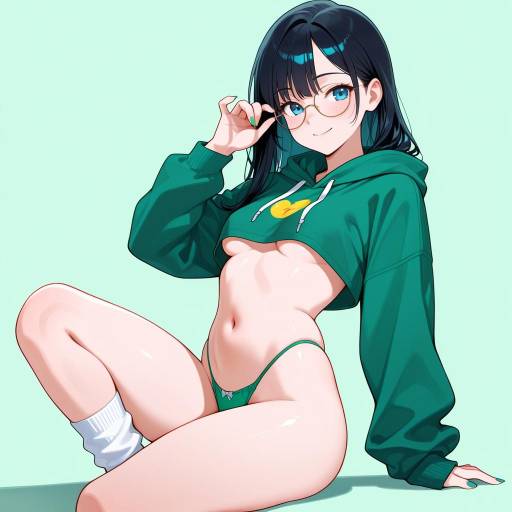 Elegant Young Woman in Playful Pose Elegant Young Woman in Playful Pose