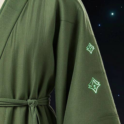 Close-Up Green Jedi Robes Texture