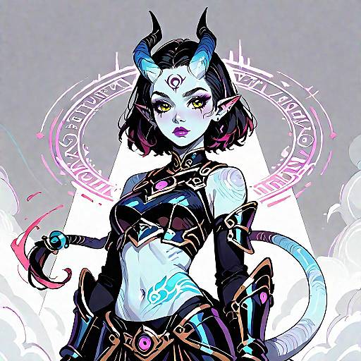 Mystical Horned Anime Girl