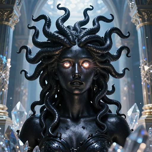 Baroque Futurism Black Medusa