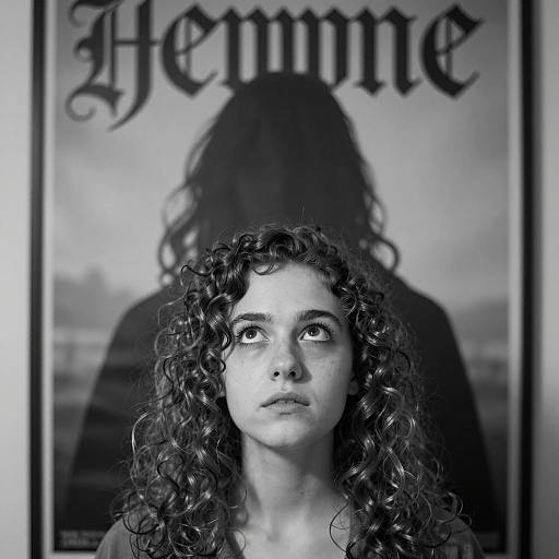 Curious Young Woman and Gothic Shadows