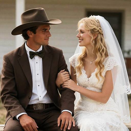 Charming Western Couple Portrait