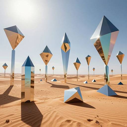 Surreal Geometric Desert Wonderland