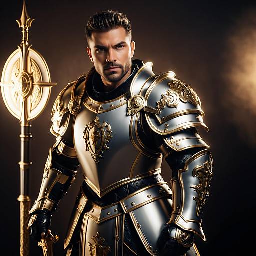 Valiant Paladin in Ornate Armor
