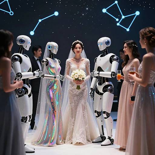 Avant-Garde Android & Human Wedding