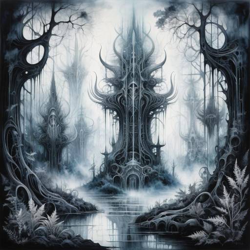 Enchanted Crystal Forest Watercolor Art Enchanted Crystal Forest Watercolor Art
