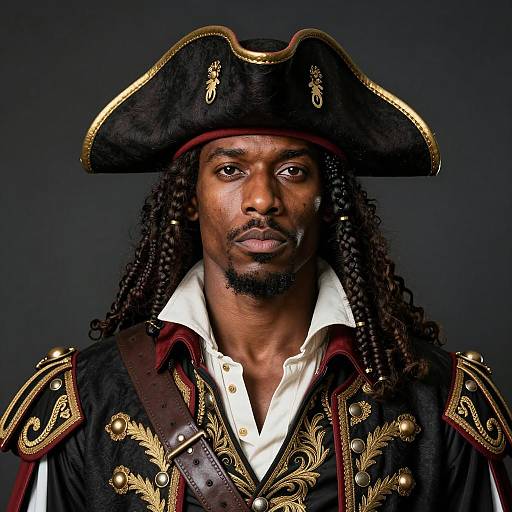 Black Pirate Captain Portrait