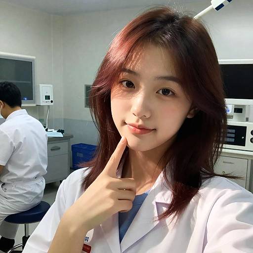 Hyperrealistic Teen Electrical Engineer Selfie