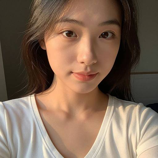 Realistic 24-Year-Old Female Model Selfie