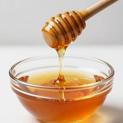 Close-Up of Wooden Honey Dipper
