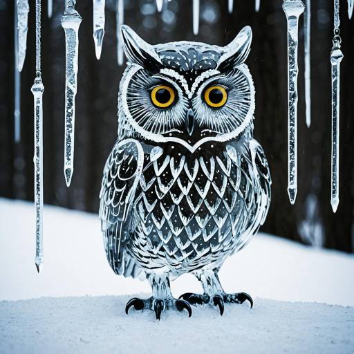 Crystal Owl in a Winter Wonderland Crystal Owl in a Winter Wonderland
