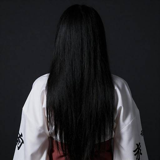 Mysterious Figure in White Kimono