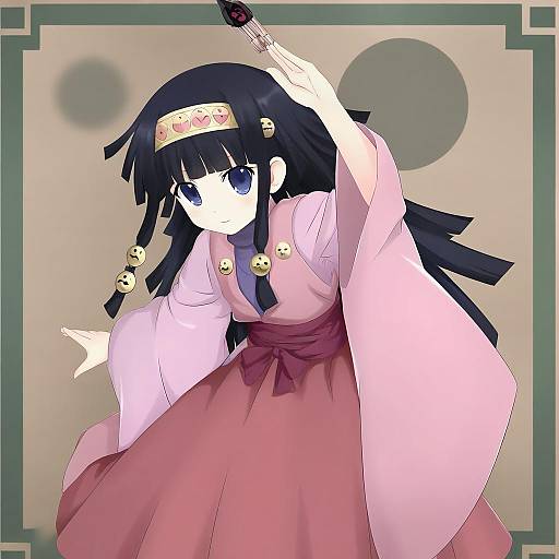 Illustration of Alluka zoldyck, hunter x hunter in the style of Gabriel evangel