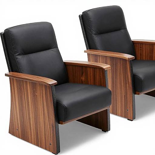 Modern Ergonomic Wood and Carbon Fiber Chairs