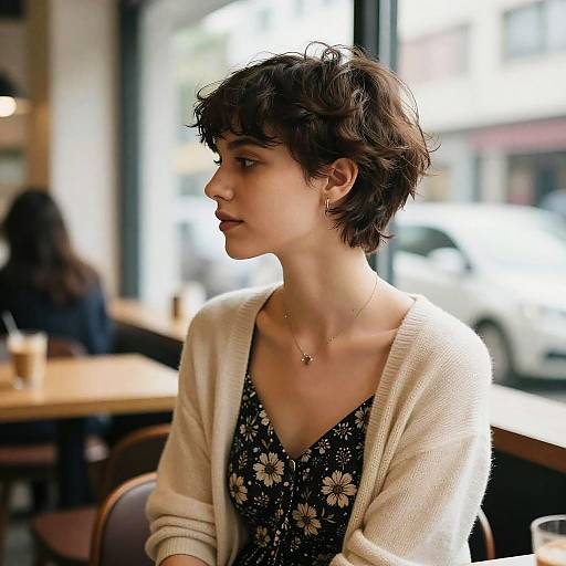 Hipster Female Side Part Undercut