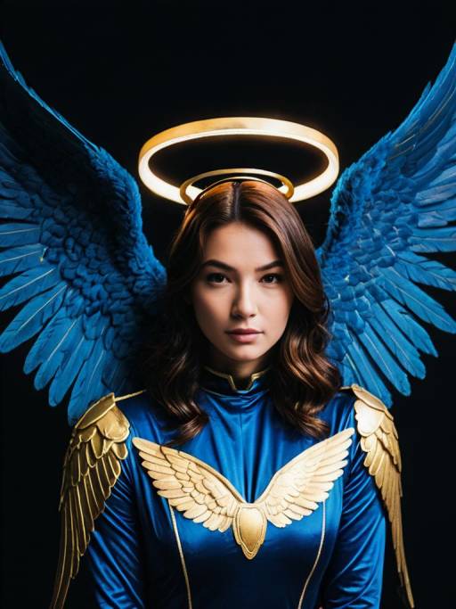 Close-Up of Person in Angel Costume