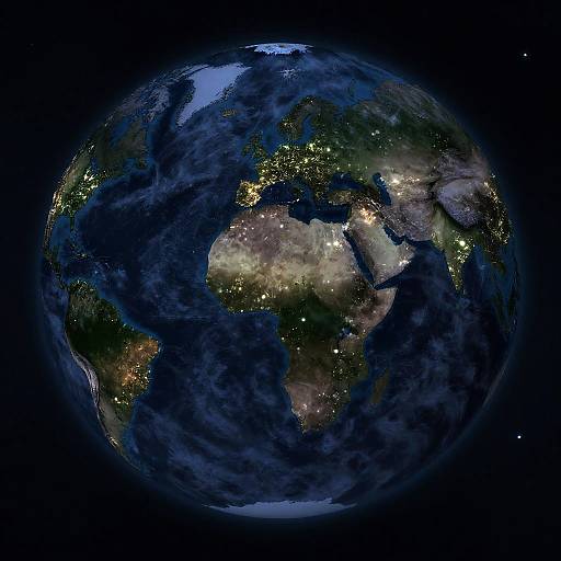 Global Nightscape Aerial View