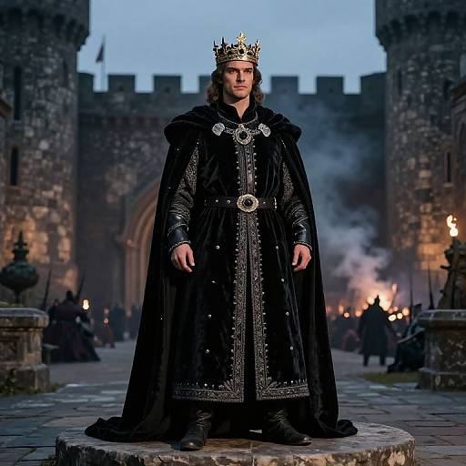 Regal Medieval Warlord on Pedestal