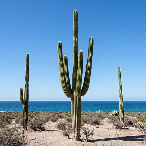 Surreal Cacti Defying Gravity by Ocean