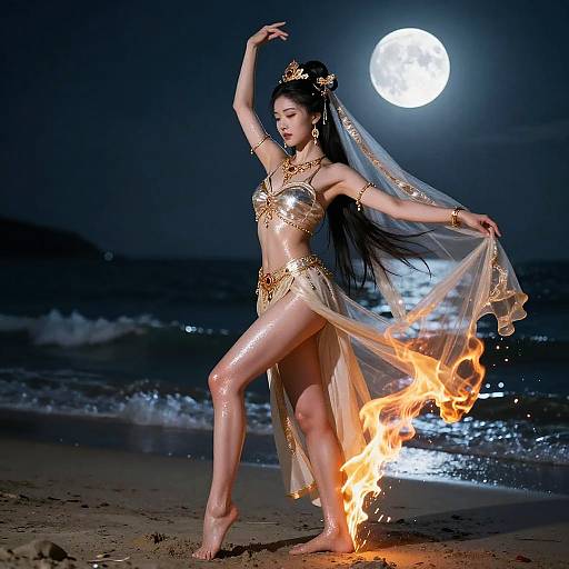 Moonlit Dance of the China Goddess