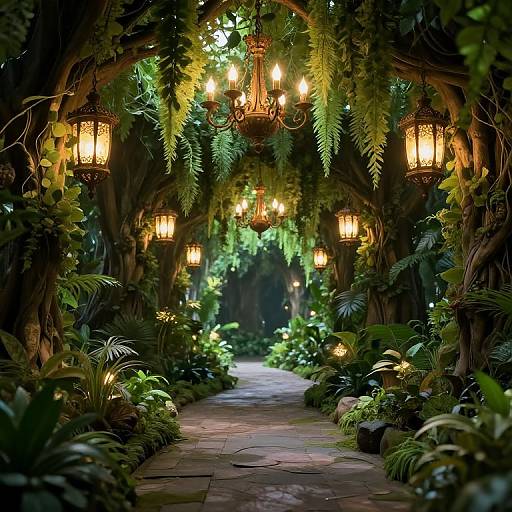 Enchanted Cavernous Garden Pathway