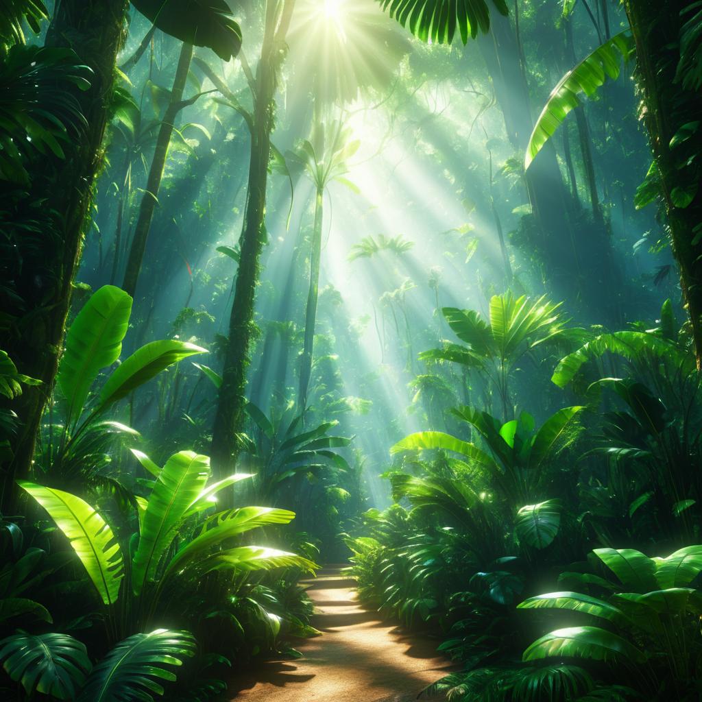 Vibrant Tropical Forest with Wildlife