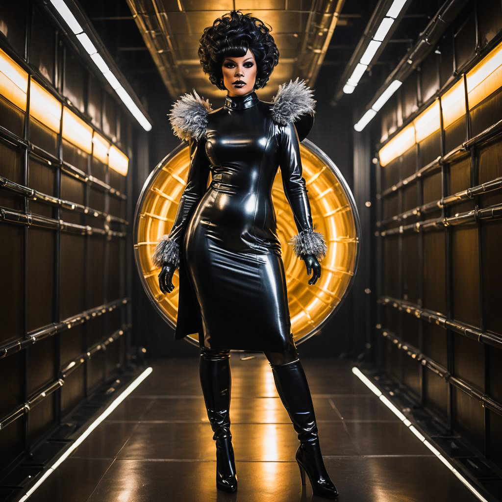 Fierce Drag Queen in Futuristic Style