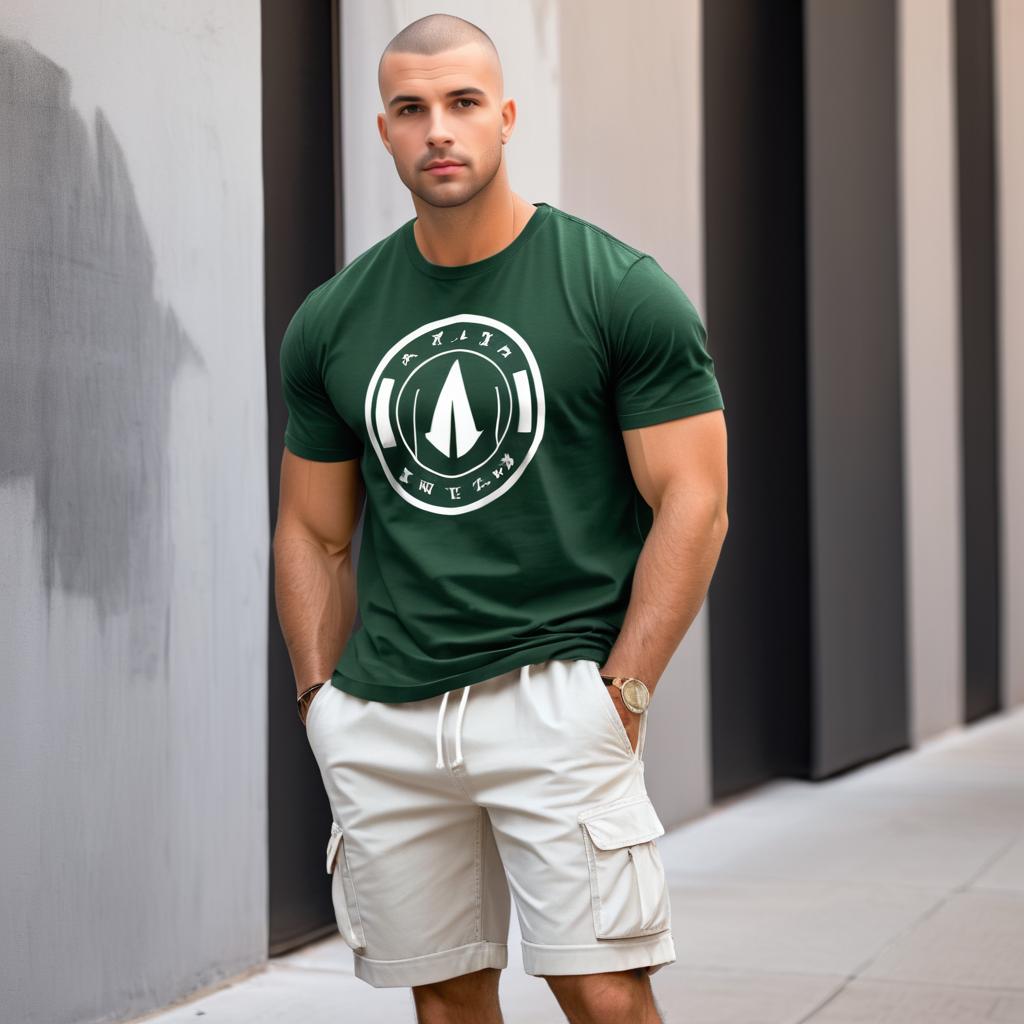 Stylish Athletic Man in Casual Wear