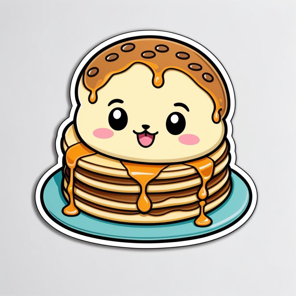 Kawaii Patina Pancake Cartoon Sticker