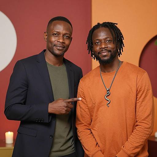 Vibrant Duo in a Modern Setting