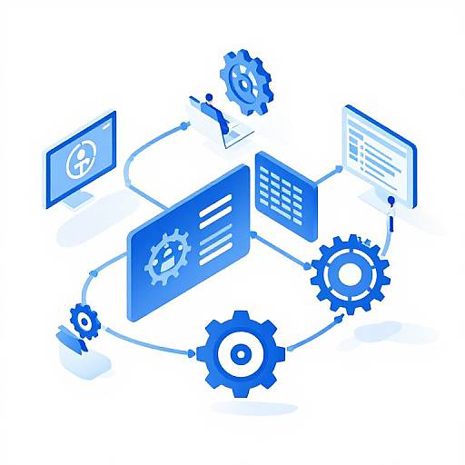 Corporate Workflow Gears Visualization