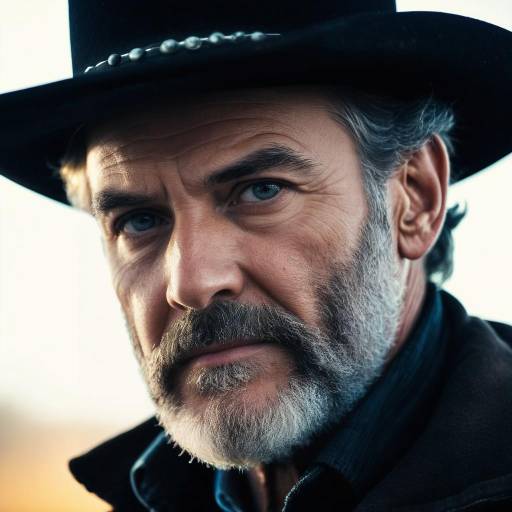 Portrait of Mature Cowboy with Gray Beard