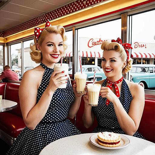 Vintage 1950s Diner Pin-Up Style
