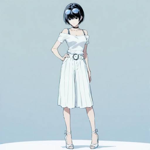 Contemplative Girl in Death Note Style